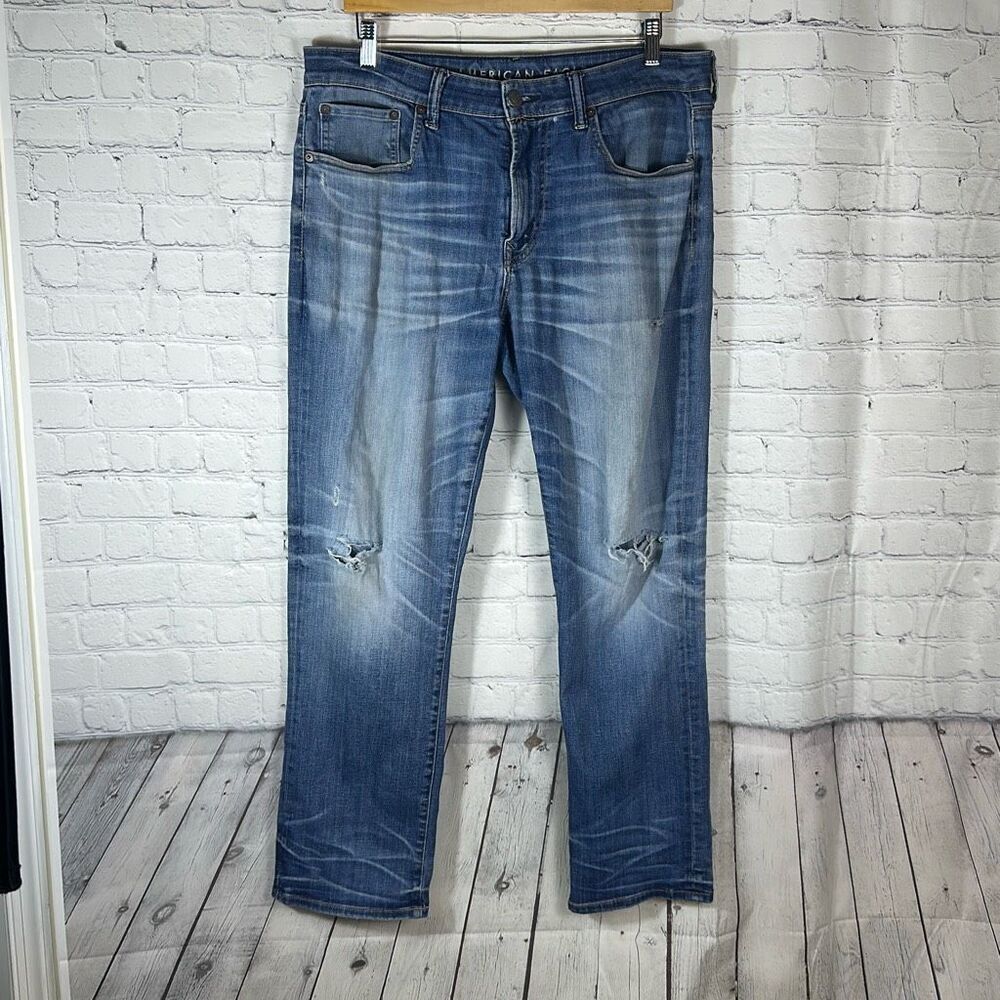American‎ Eagle Men’s original Straight Next Level Flex Jeans size 34x32